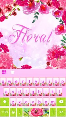 Pink Girly Floral Keyboard The android App screenshot 0