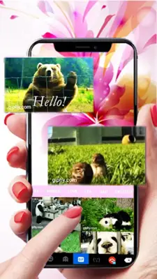 Pink Girly Floral Keyboard The android App screenshot 1